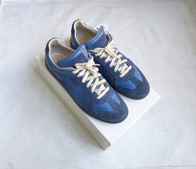 Maison Margiela GAT Sneakers Blue Men 10 43 Suede Leather Low Top