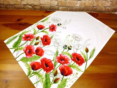 Sander Geschirrtuch 50 x 70 cm Poppy Kitchen Druck Mohnblume Mohn
