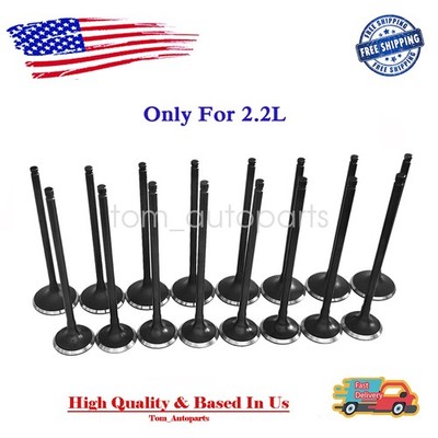 16PCS Exhaust & Intake Valves Set For 94-97 Accord Odyssey Isuzu 2.2L VIN4 F22B2