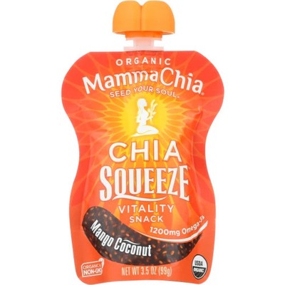 Chia Squeeze Mango Coconut 3.5 Oz(Case Of 8) By Mamma Chia