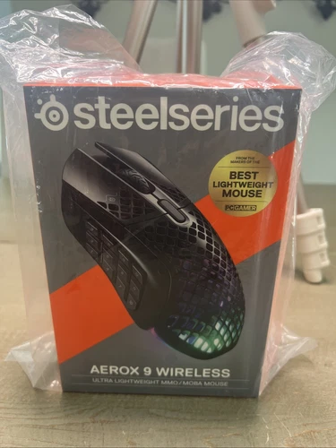 NEW SteelSeries Aerox 9 Wireless Lighweight Optical Gaming Mouse 62618 - Black