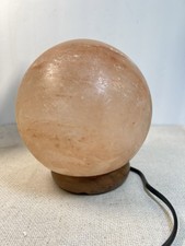 Pink Himalayan Salt Lamp Round Globe Natural Modern Decor Air Purifier Reiki
