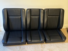 Land Rover Series 2 Series 3 Deluxe Seat Set Kit Da4298 Black New