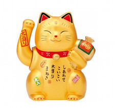 Beckoning Waving Lucky Cat Electric Arm Moving Maneki Neko Japan NEW