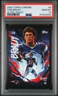 2025 Topps Chrome Tom Brady Ultra Violet SSP UV-6 Patriots Case Hit PSA 10