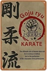 Vintage Movie Goju Ryu Karate Sport Tin Metal Signs Home Décor 8x12