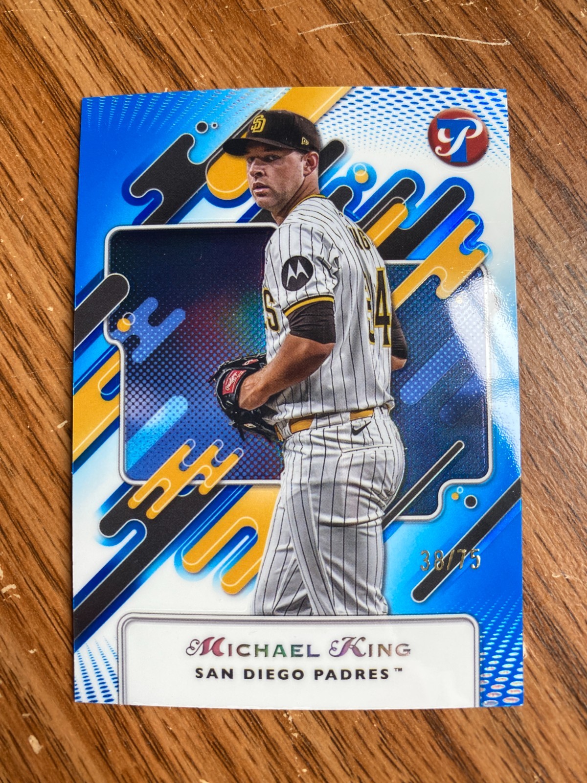 2025 Topps Pristine Michael King Blue Refractor 38/75 Padres