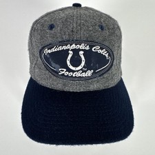 New Sports Specialties Indianapolis Colts Wool Script Snapback Hat 80s Vtg -READ