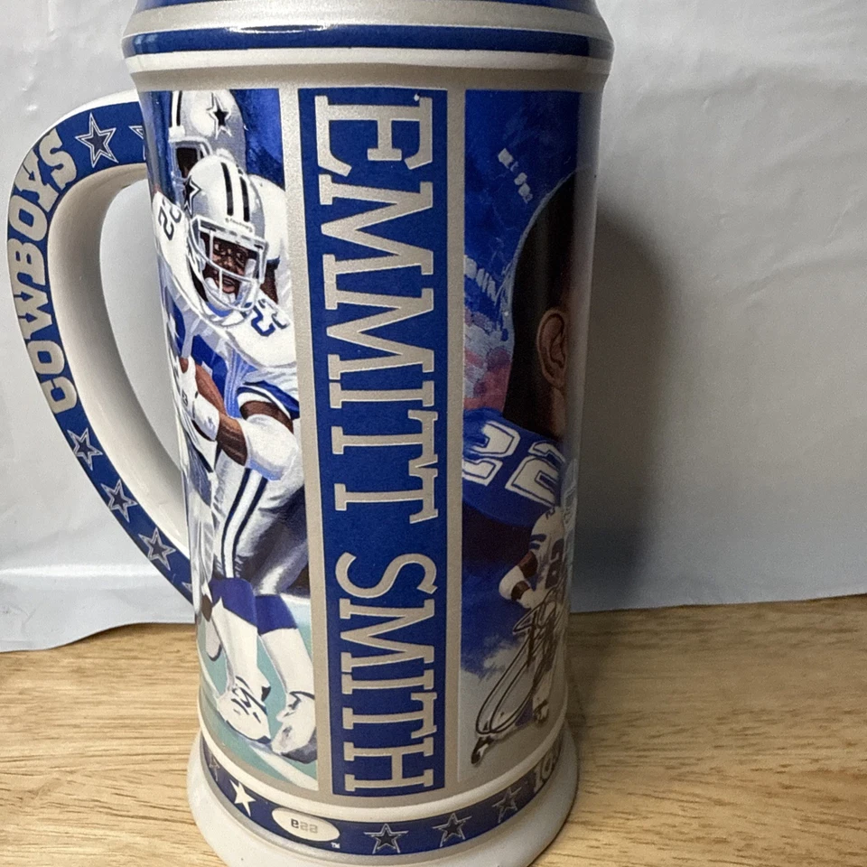 Emmitt Smith Dallas Cowboys Edición Limitada Conmemorativo Stein-Run Con Historia Foto 4 de 4