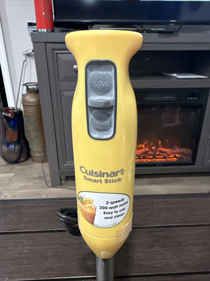 Batidora de inmersión manual Cuisinart Smart Stick 2 velocidades amarilla CSB-75 PROBADA FUNCIONANDO Foto 2 de 4