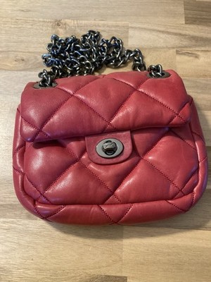 Tasche Bimba Y Lola Rot Kette Gesteppt Quilted 