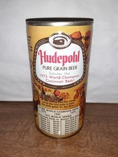 Hudepohl 12oz Cincinnati Reds 1975 Champions C/SB/O Pull Top Beer Can Cin.Ohio#2
