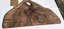 Claro Black Walnut charcuterie/cutting board one straight edge