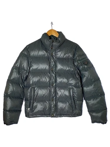 Piumino PRADA 46 nylon grigio tinta unita sgj258