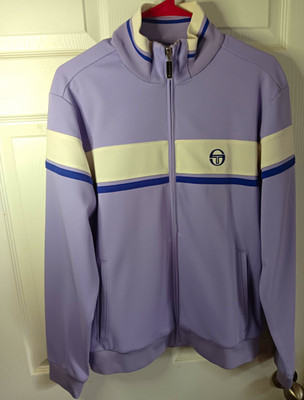 Sergio Tacchini Men s 2-Piece Tracksuit Purple/White/Blue Striped S Pockets