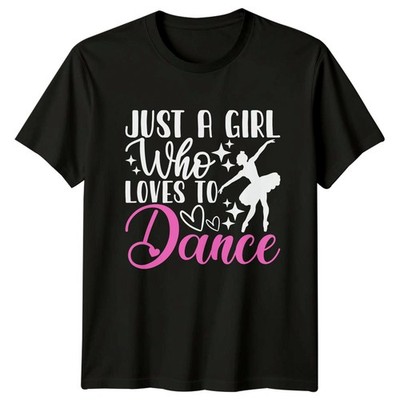 Just A Girl Who Loves Damen T-Shirt Ballett Tanzen Geburtstag Geschenk für Sie