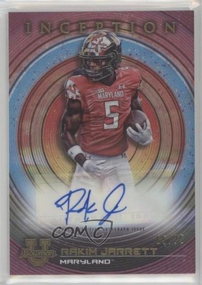 2022-23 Bowman Inception University Fuchsia Foil 65/75 Rakim Jarrett Auto 19pj