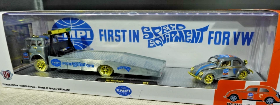 M2 Machines EMPI 1957 Mack Model N & 1953 VW Beetle RAW CHASE 1/250 1/64 - Image 4 of 4