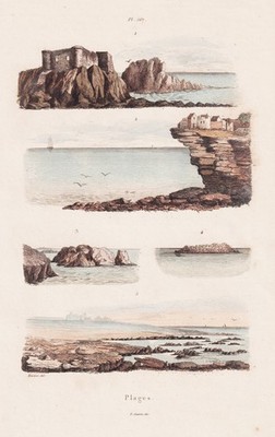 Plages Strände Strand Landschaften beaches Stahlstich Guerin-Meneville 1838
