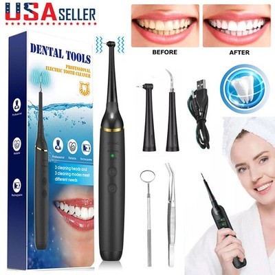 Electric Tooth Cleaner Dental Scaler Teeth Cleaning Tartar Plaque Remover Tool