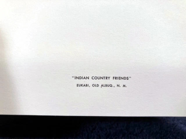 Conjunto de impresión de tarjetas de notas de arte vintage BEATIEN YAZZ artista navajo INDIO AMIGOS DEL PAÍS Foto 3 de 4