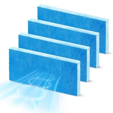 4 PCS Airbrush Spray Booth Filters 16x7.3 Inch Double Layer Filter Cotton, Su...