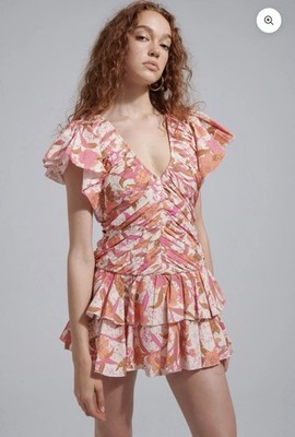 NWT - Love The Label - Minette Dress - Priya Pink Print - Small - Retails:  $375