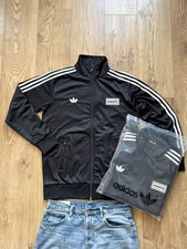 Oasis Adidas Tour Firebird Track Top Tracktop Black White - Large L 