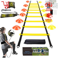 Koordinationsleiter 6M Mit 12 HüTchen Und FußBall Kick Trainer Trainingsset