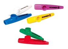 HOHNER LOT OF 10 UNBREAKABLE PLASTIC KAZOOS-ASSORTED COLORS-EASY TO PLAY