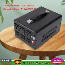 5000 Watt Step Up/Down 220v to 110v Voltage Converter Transformer Heavy Duty New