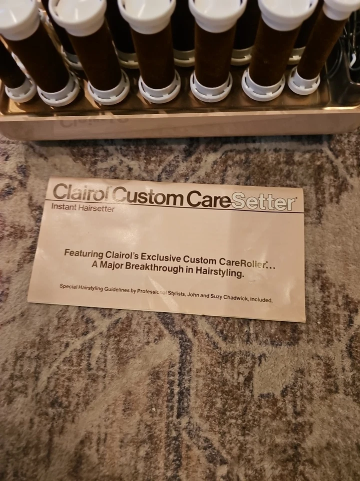Clairol Custom Care Setter Hair Hot Rollers Curlers Model KF-20 W/ Clips Vtg EUC - Image 2 of 4