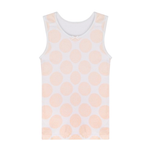 Buyless Fashion Girls Tagless Cami Pink Polka Dot Undershirts Cotton (8 Pack) - Picture 4 of 21