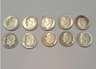 Lot of 10 Silver Roosevelt Dimes 1949-1964