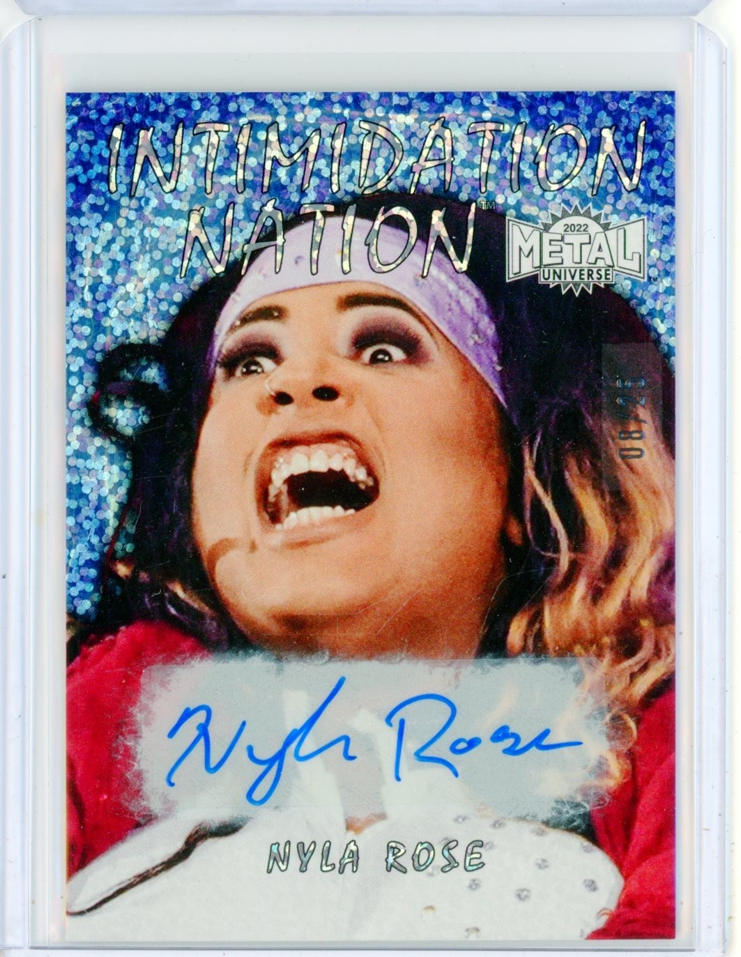 2022 Upper Deck Metal Universe AEW NYLA ROSE Intimidation Nation AUTO 8/25