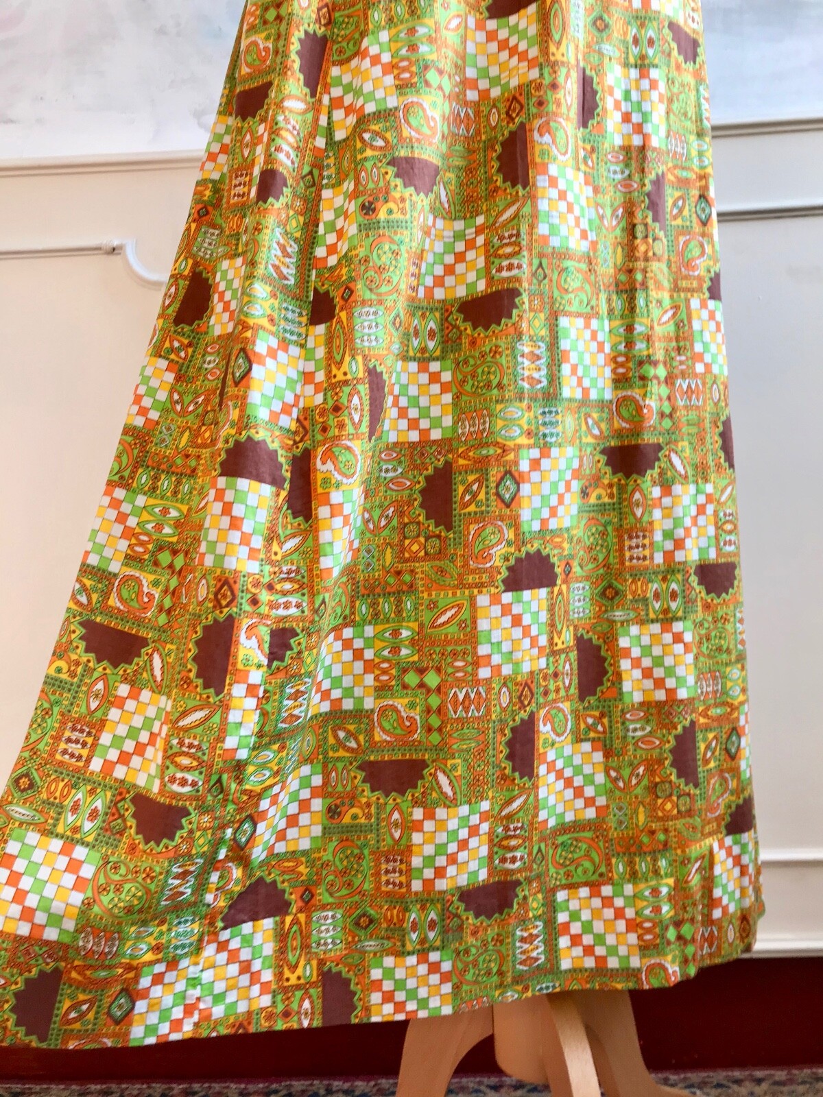 Vintage 1960's Patchwork Geometric Psychedelic 2 … - image 4