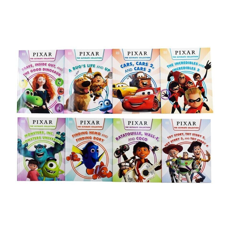 Pixar The Ultimate 8 Books Collection Set Finding Nemo and Finding Dory, Wall.E