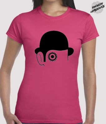  T-Shirt Uhrwerk orange Gesicht Damen Retro Film Alex Kubrick Verbrechen Klassiker
