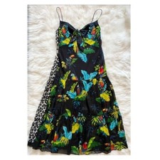 New! NWT MARC JACOBS Parrot Palm Leaf Animal Print Tie Front Midi Dress $575