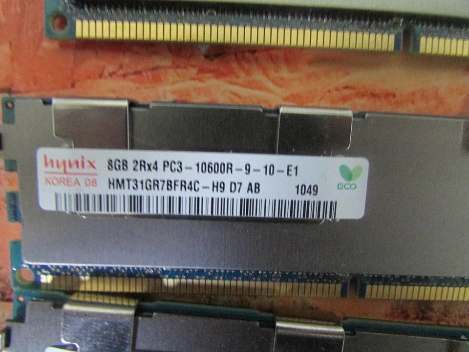 HYNIX 32GB 4x8GB PC3-10600R "ECC" DDR3 HMT31GR7BFR4C-H9 - Image 2 of 2