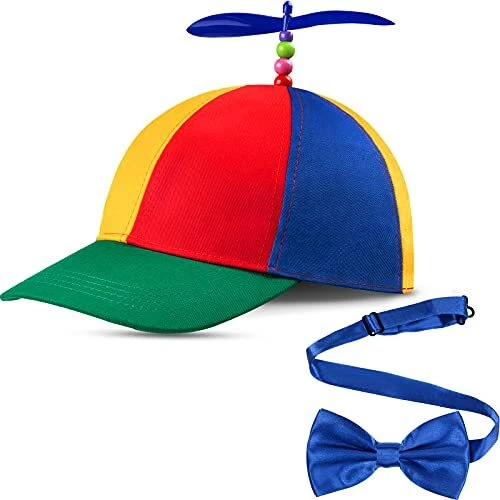 Propeller Top Cap Rainbow Detachable Hat Nerd Crazy Spinner Hat Silly  Pinwhee