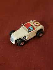 Pre 1970 AURORA Thunder Jet 500 Hot Rod Roadster Cream HO Slot Car