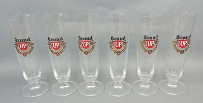 Vintage 6pc UP 52 Footed Pilsner Beer Glass URTYP Netherlands Wijlre SCARCE