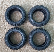 Devivae Car 4x Replacement Part Wheels Tire Black Rubber 3.5 In Diameter