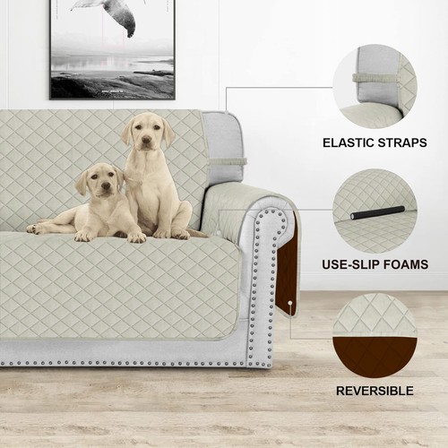 Gesteppte Sofaabdeckung Überwurfsofa Slippbezüge nicht wasserdicht Möbel Haustierschutz - Bild 100 von 106
