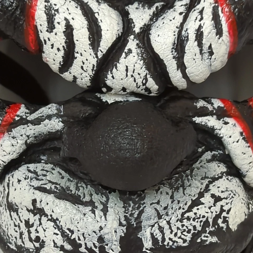 California costume Last Laugh Scary Clown Mask Halloween Adult  devil hair teeth - Image 3 of 4