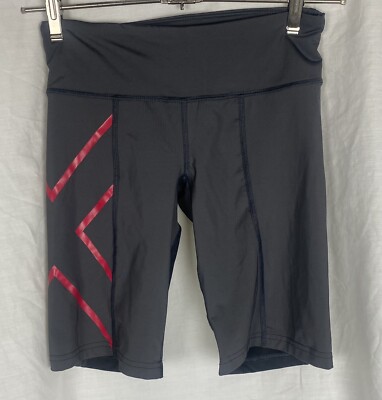 2XU Mid Rise Womens Compression Shorts Ink Tonal/Cherry Pink