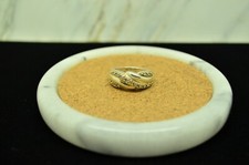 925 STERLING SILVER SWIRLY ANGLED DESIGN DIAMOND RING BAND SIZE 7.75 B5062