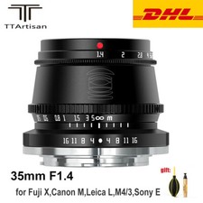 TTArtisan 35mm F1.4 APS-C MF Lens For Fuji X Sony E Canon RF M4/3 Leica L Mount