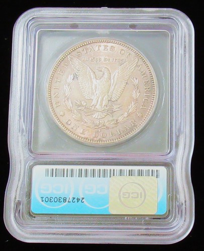 1886-S Morgan Dollar ICG AU58 Details. PQ - Picture 4 of 4